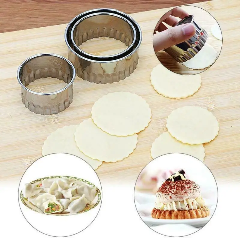 Emporte-pièces à pâtisserie en acier inoxydable - Set de 3 pièces