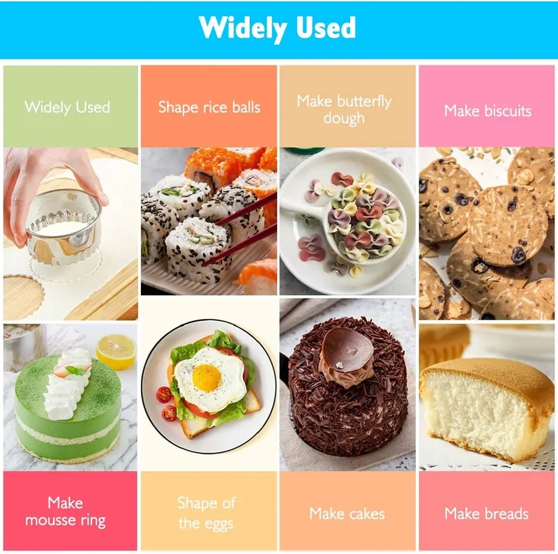 Emporte-pièces à pâtisserie en acier inoxydable - Set de 3 pièces