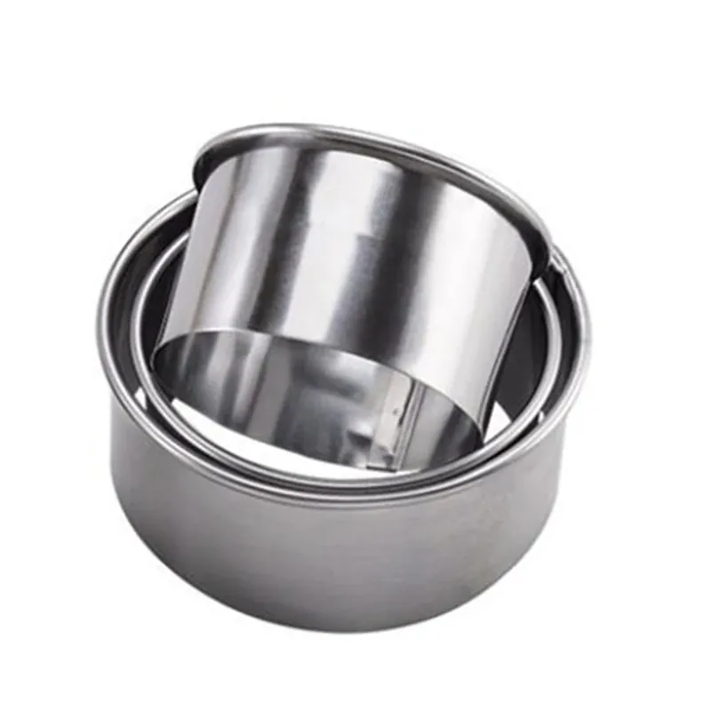Emporte-pièces à pâtisserie en acier inoxydable - Set de 3 pièces