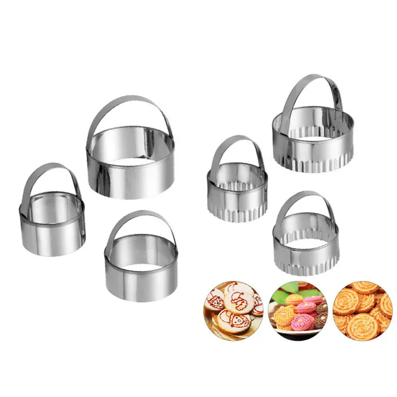Set de 3 Emporte-Pièces en Acier Inox pour Biscuits et Pâtisseries