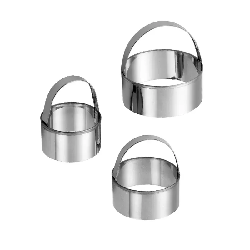 Set de 3 Emporte-Pièces en Acier Inox pour Biscuits et Pâtisseries