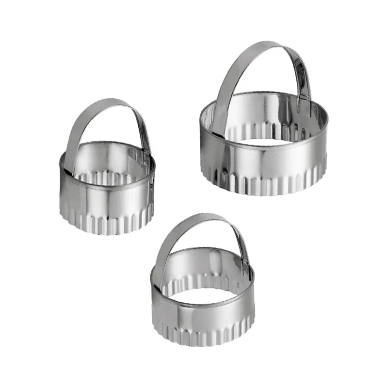 Set de 3 Emporte-Pièces en Acier Inox pour Biscuits et Pâtisseries