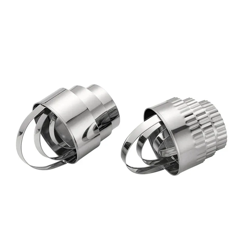 Set de 3 Emporte-Pièces en Acier Inox pour Biscuits et Pâtisseries