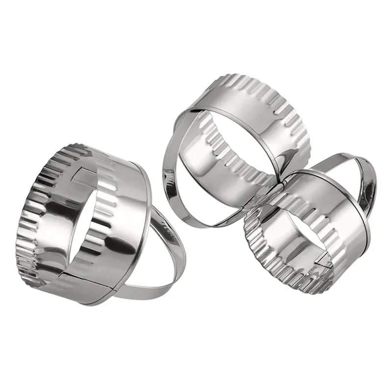 Set de 3 Emporte-Pièces en Acier Inox pour Biscuits et Pâtisseries