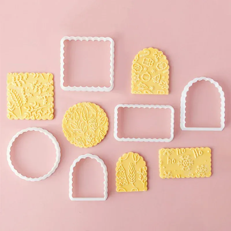 Emporte-pièces en Plastique - Set de 9 Formes Ondulées pour Gâteaux