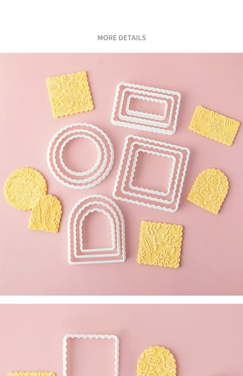 Emporte-pièces en Plastique - Set de 9 Formes Ondulées pour Gâteaux