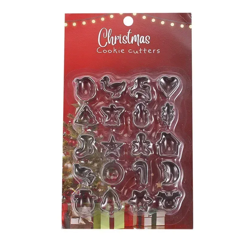 Set de 20 Emporte-Pièces en Acier Inoxydable - Thème de Noël
