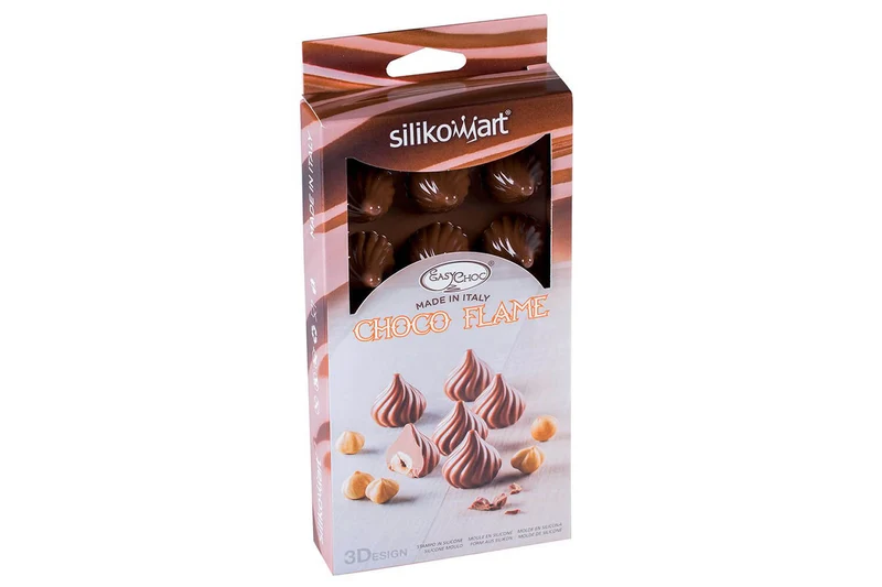 Moule en silicone professionnel Silikomart Easy Choc Choco Flame 15 flammes