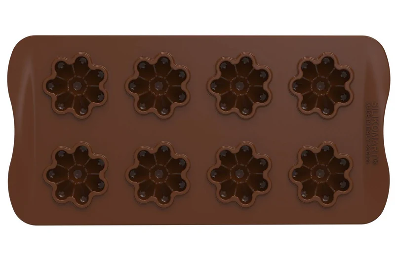 Moule à chocolat en silicone Silikomart 8 fleurs Ø38x12mm