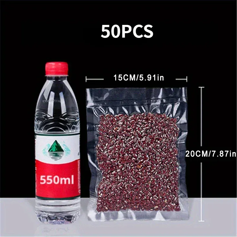 Sacs Sous Vide Alimentaire Transparent - Lot de 50 Unités