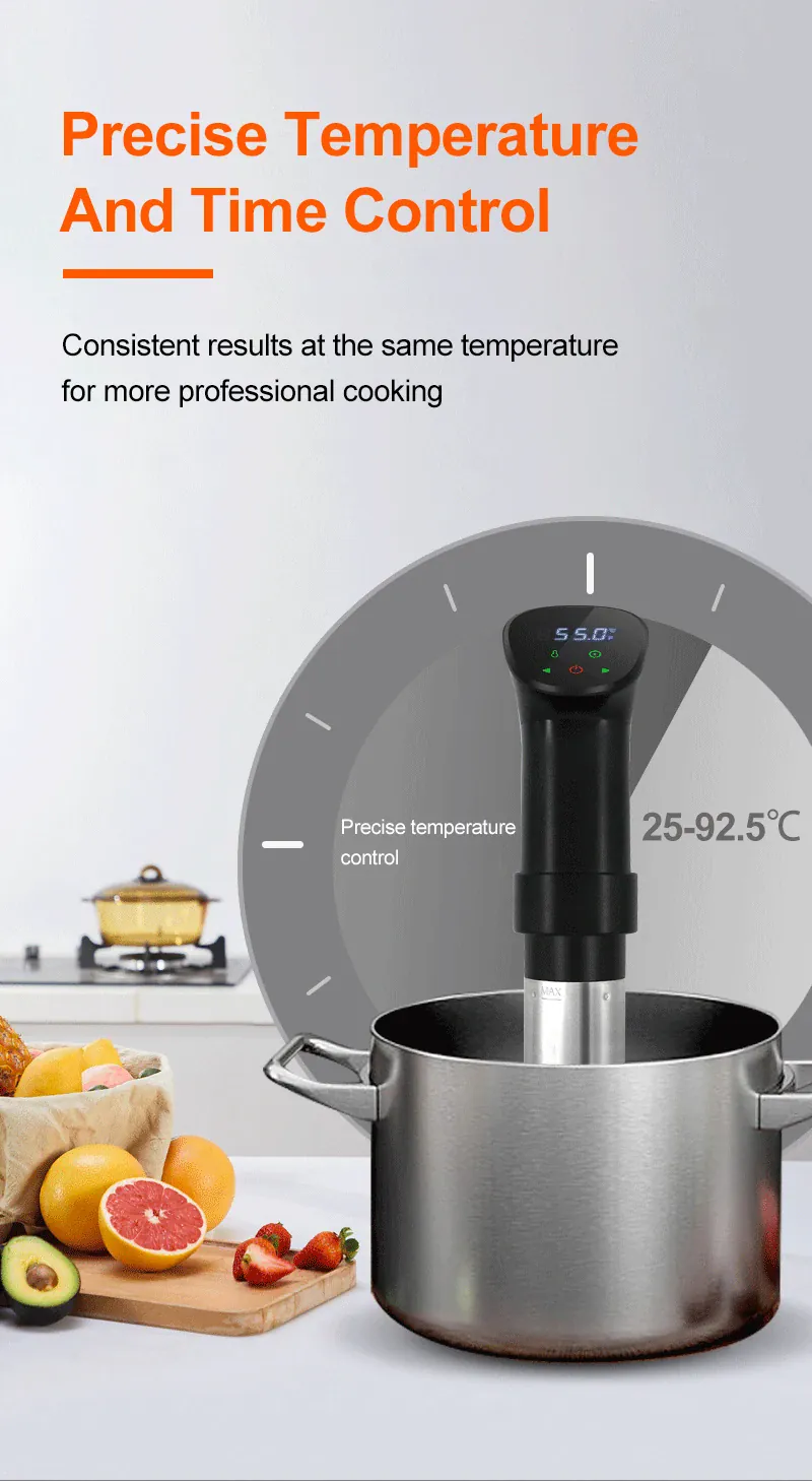 Cuiseur Sous Vide à Immersion 1800W avec Affichage LED Digital