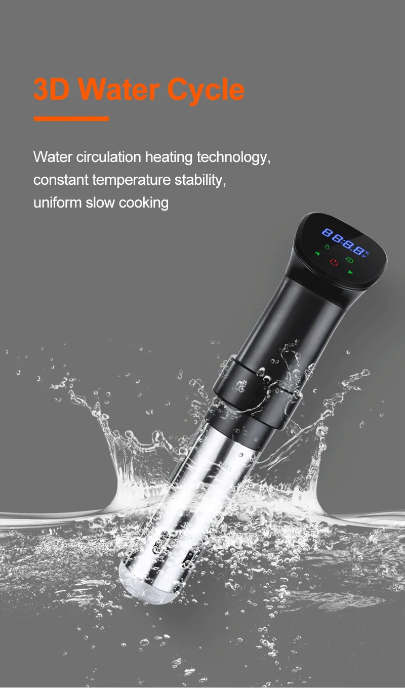 Cuiseur Sous Vide à Immersion 1800W avec Affichage LED Digital