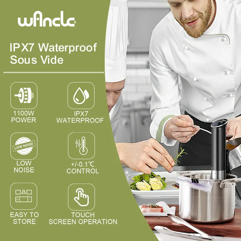 Cuiseur Sous Vide à Immersion 1100W IPX7 Écran Tactile Précision ±0,1 °C
