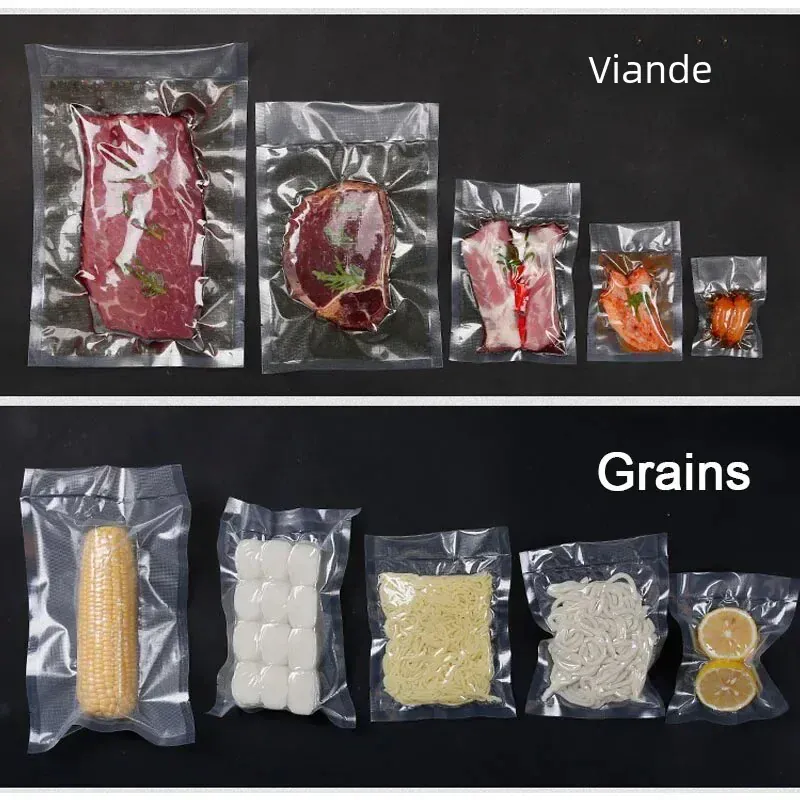Sacs Sous Vide Alimentaire BPA-Free - Lot de 100 Unités