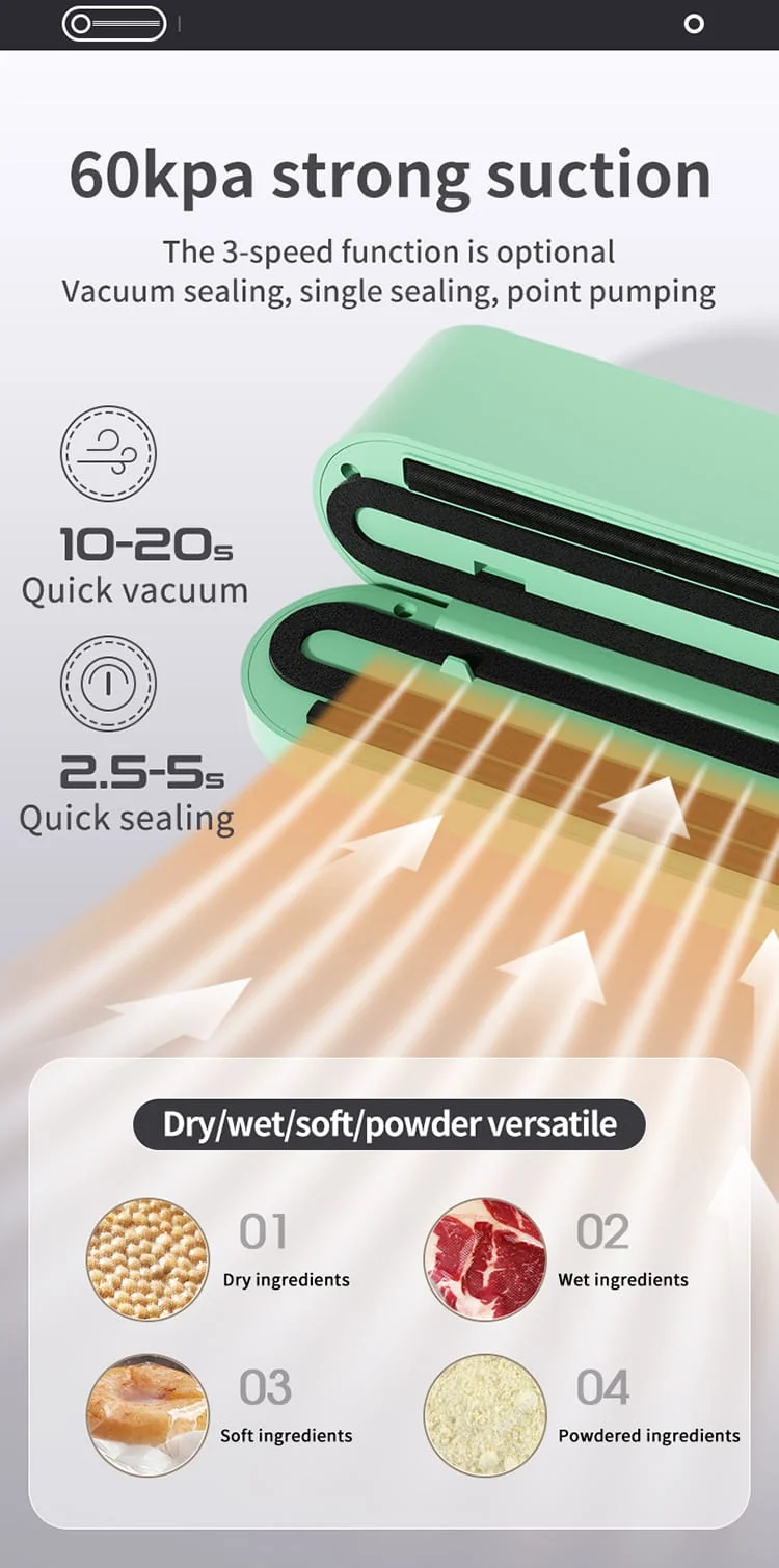Scelleuse Alimentaire Portable Automatique pour Mise Sous Vide