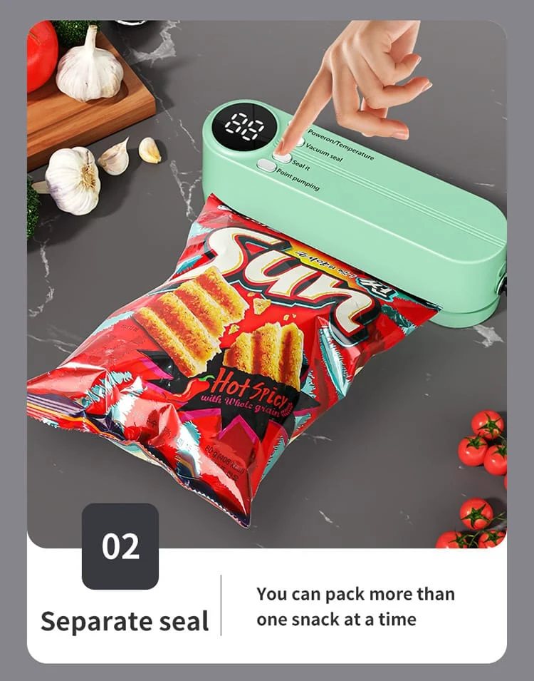Scelleuse Alimentaire Portable Automatique pour Mise Sous Vide