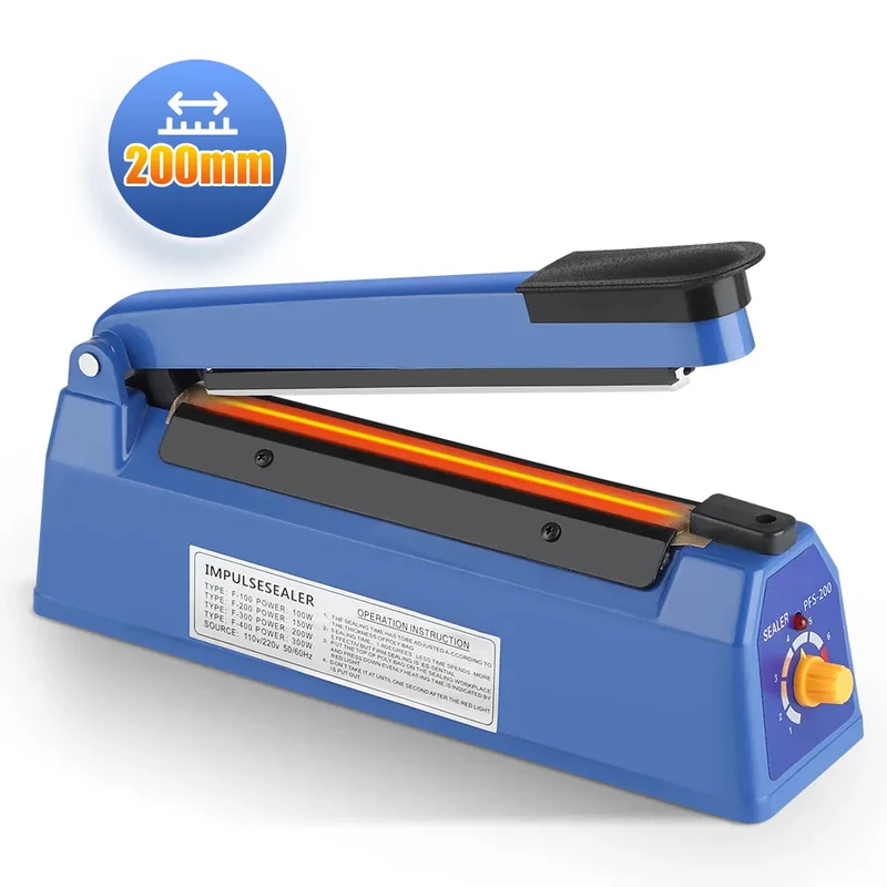 Scelleuse Alimentaire 200mm pour Emballage de Nourriture 220V