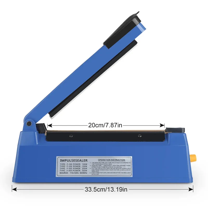 Scelleuse Alimentaire 200mm pour Emballage de Nourriture 220V