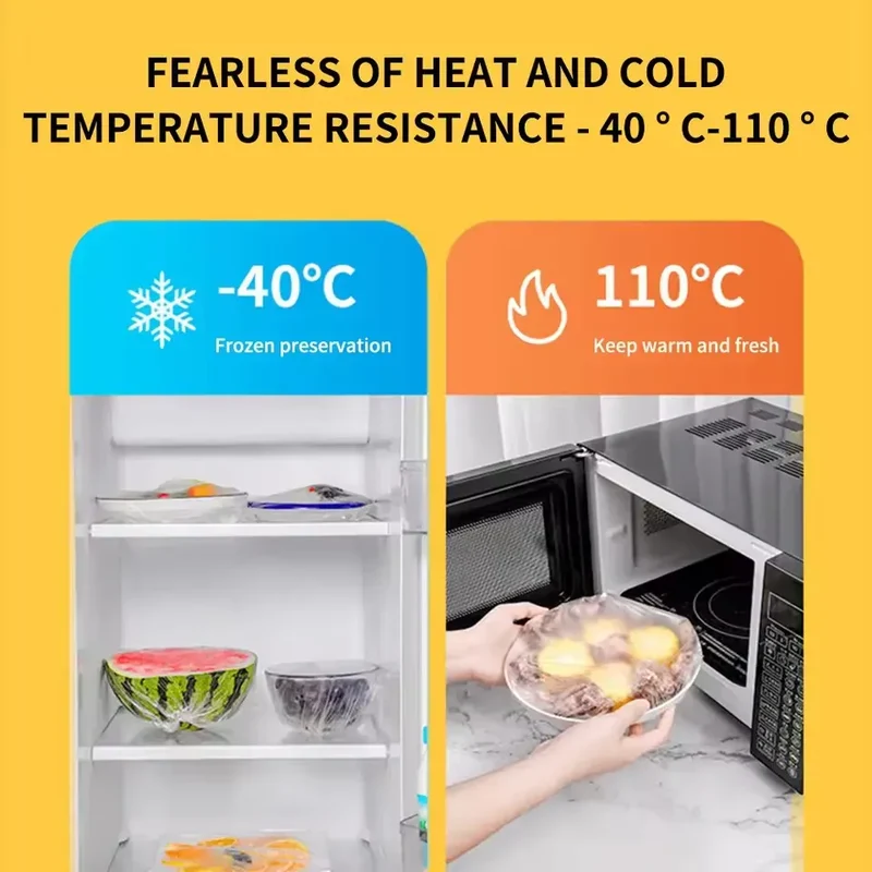 Films Alimentaires Jetables Colorés Transparent - Lot de 50 à 1000