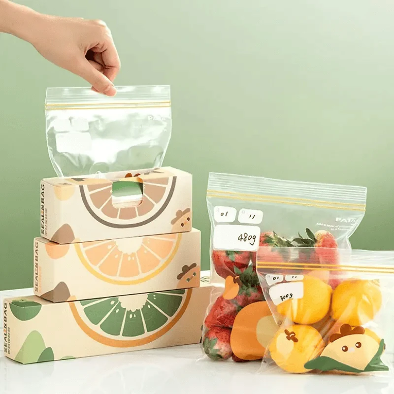 Sacs de Conservation Alimentaire Réutilisables avec Zip - Lot de 6