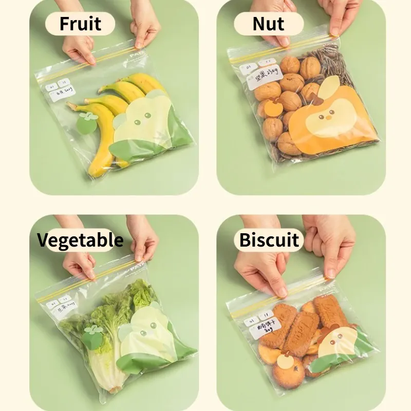 Sacs de Conservation Alimentaire Réutilisables avec Zip - Lot de 6