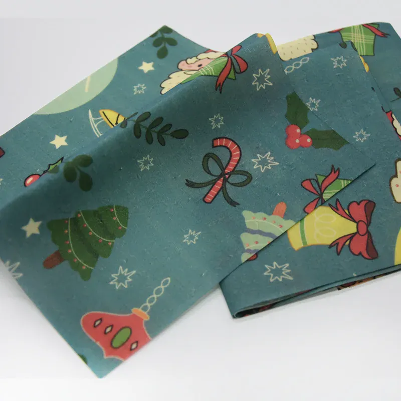 Film Alimentaire Cire d'Abeille Réutilisable Lot de 3 Feuilles Eco-Responsables