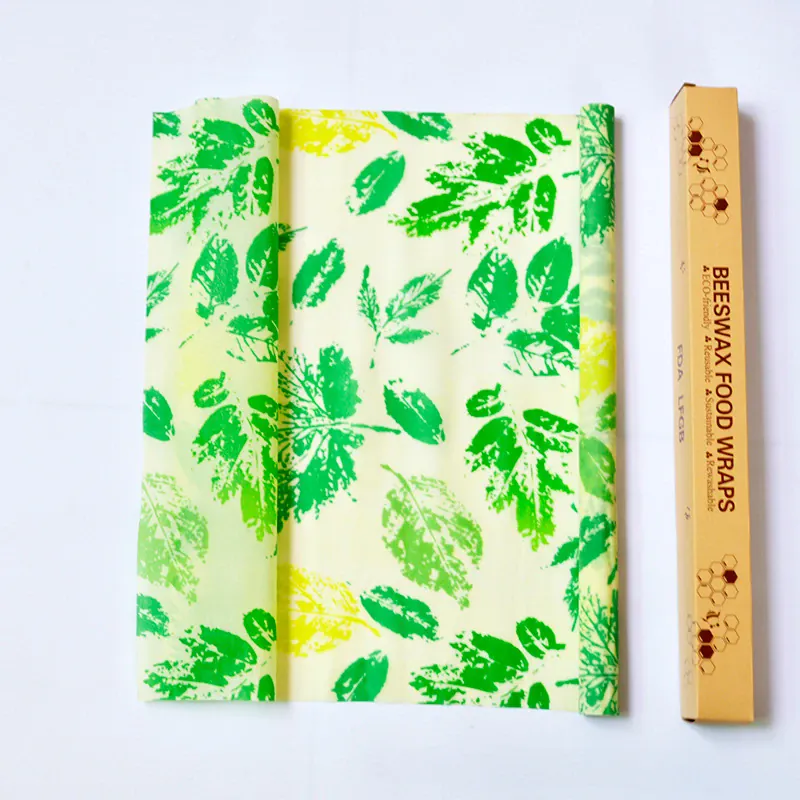 Film Alimentaire Cire d'Abeille Réutilisable Lot de 3 Feuilles Eco-Responsables