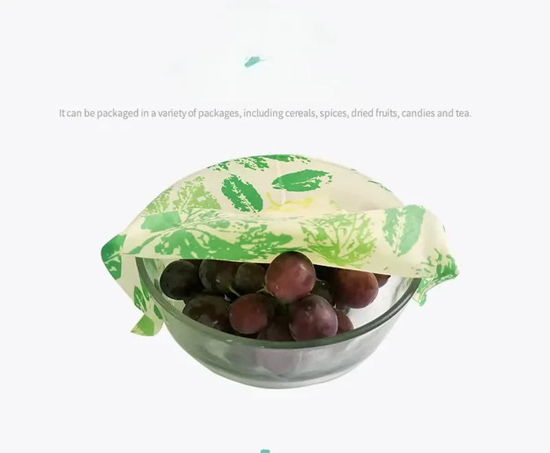 Film Alimentaire Cire d'Abeille Réutilisable Lot de 3 Feuilles Eco-Responsables