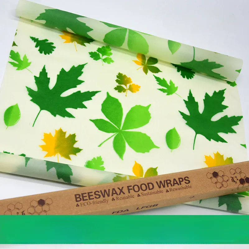 Film Alimentaire Cire d'Abeille Réutilisable Lot de 3 Feuilles Eco-Responsables