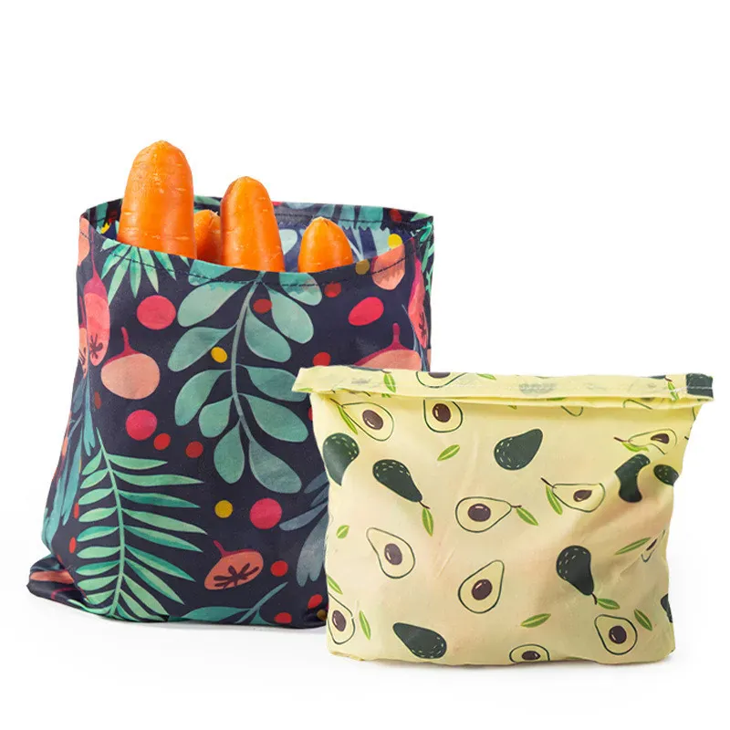 Emballage Alimentaire Cire d'Abeille Réutilisable - Lot de 2