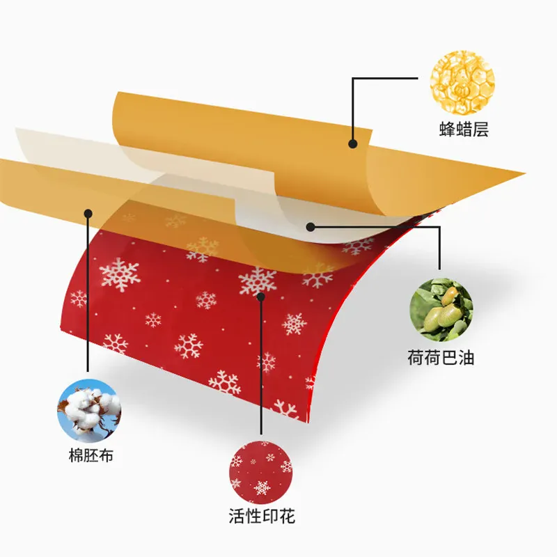 Emballage Alimentaire Cire d'Abeille Réutilisable - Lot de 2