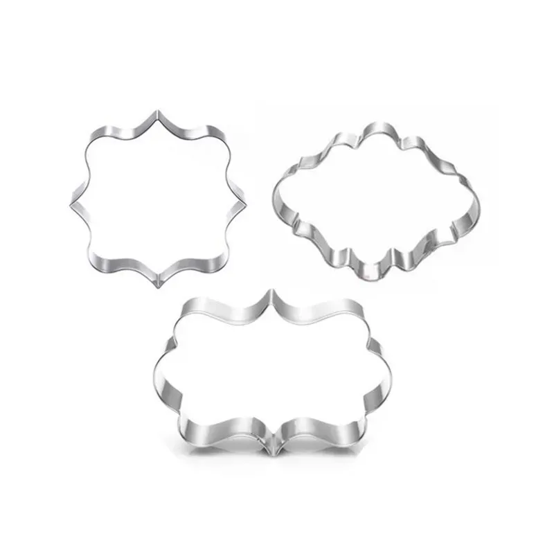 Emporte-pièces à biscuits en inox - Set de 3 formes variées