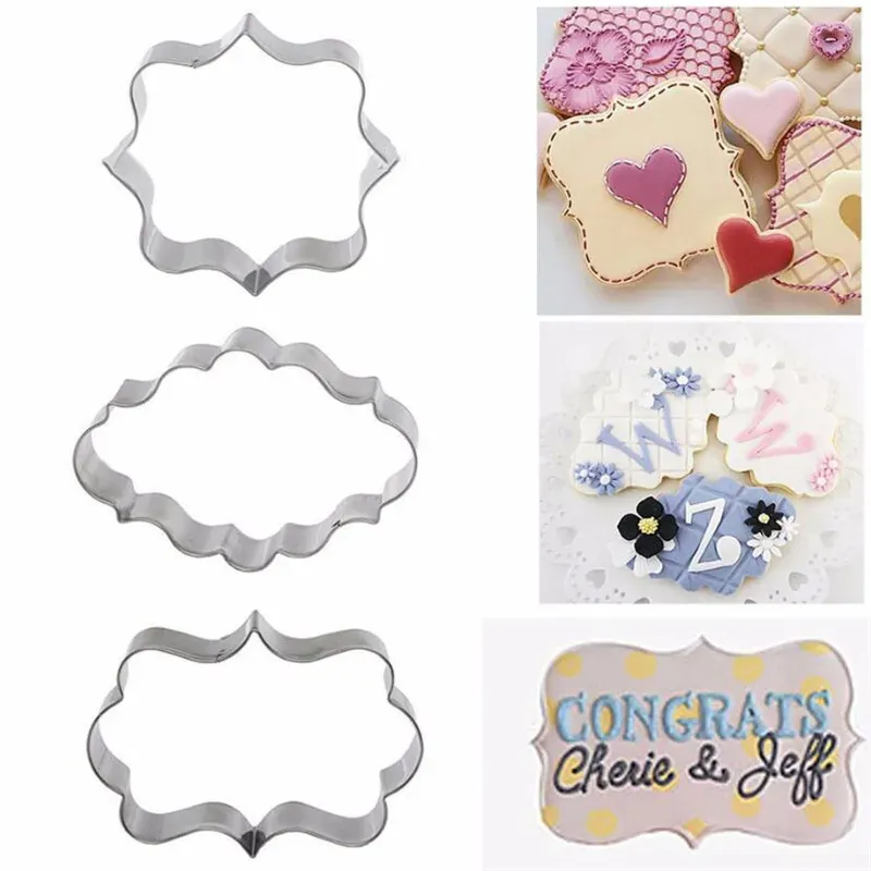 Emporte-pièces à biscuits en inox - Set de 3 formes variées