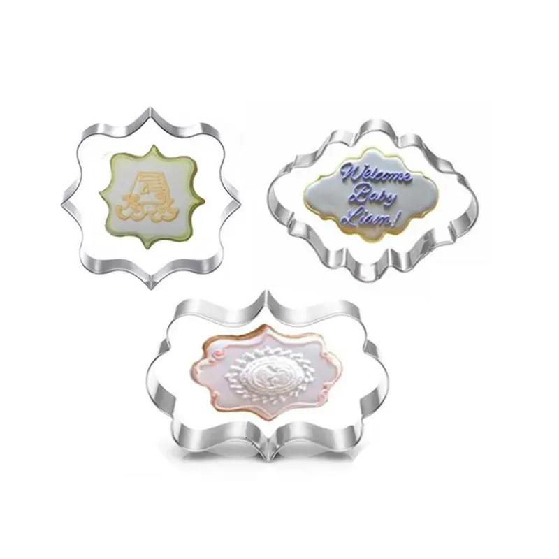 Emporte-pièces à biscuits en inox - Set de 3 formes variées