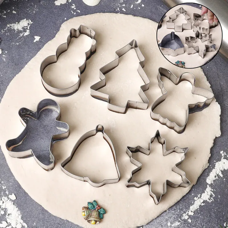 Emporte-pièces de Noël en Acier Inoxydable – Set de 6 Formes Festives