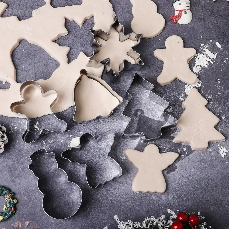 Emporte-pièces de Noël en Acier Inoxydable – Set de 6 Formes Festives