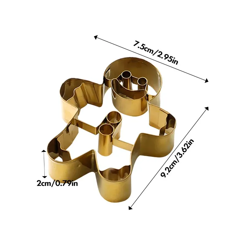 Emporte-pièces de Noël en Acier Inoxydable – Set de 6 Formes Festives