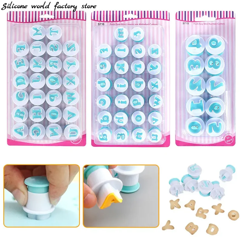 Emporte-pièces en Silicone Lettres et Chiffres pour Pâtisserie