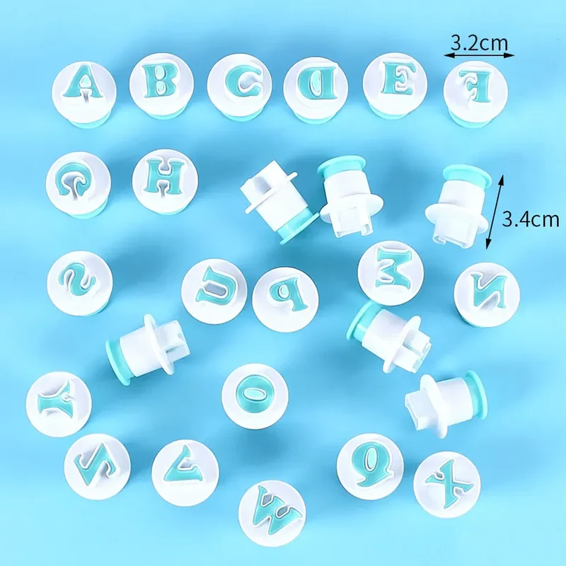 Emporte-pièces en Silicone Lettres et Chiffres pour Pâtisserie