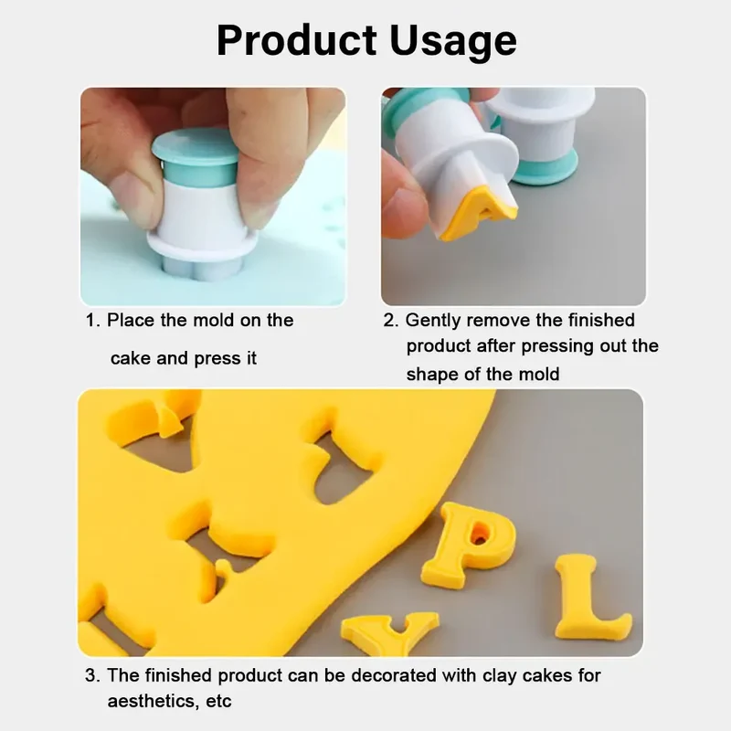Emporte-pièces en Silicone Lettres et Chiffres pour Pâtisserie