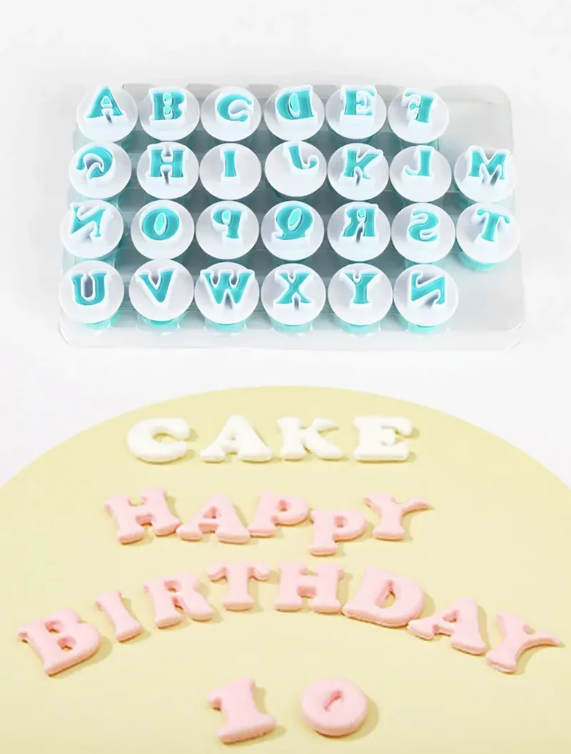 Emporte-pièces en Silicone Lettres et Chiffres pour Pâtisserie