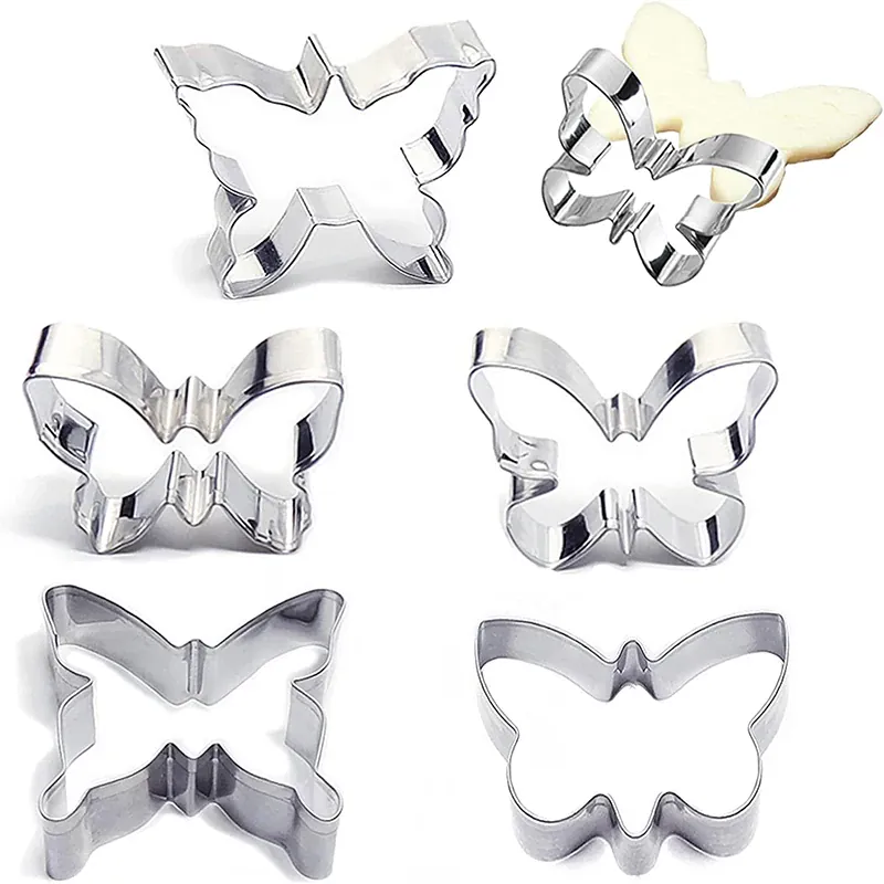 Emporte-pièces à Biscuits en Acier Inoxydable - 5 Pièces Papillon