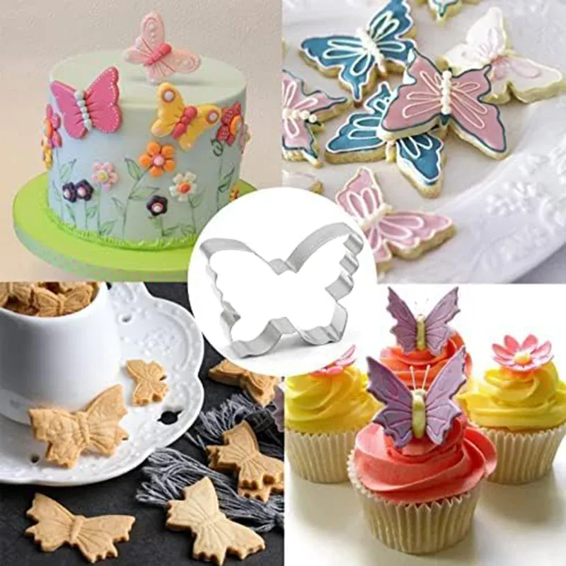 Emporte-pièces à Biscuits en Acier Inoxydable - 5 Pièces Papillon