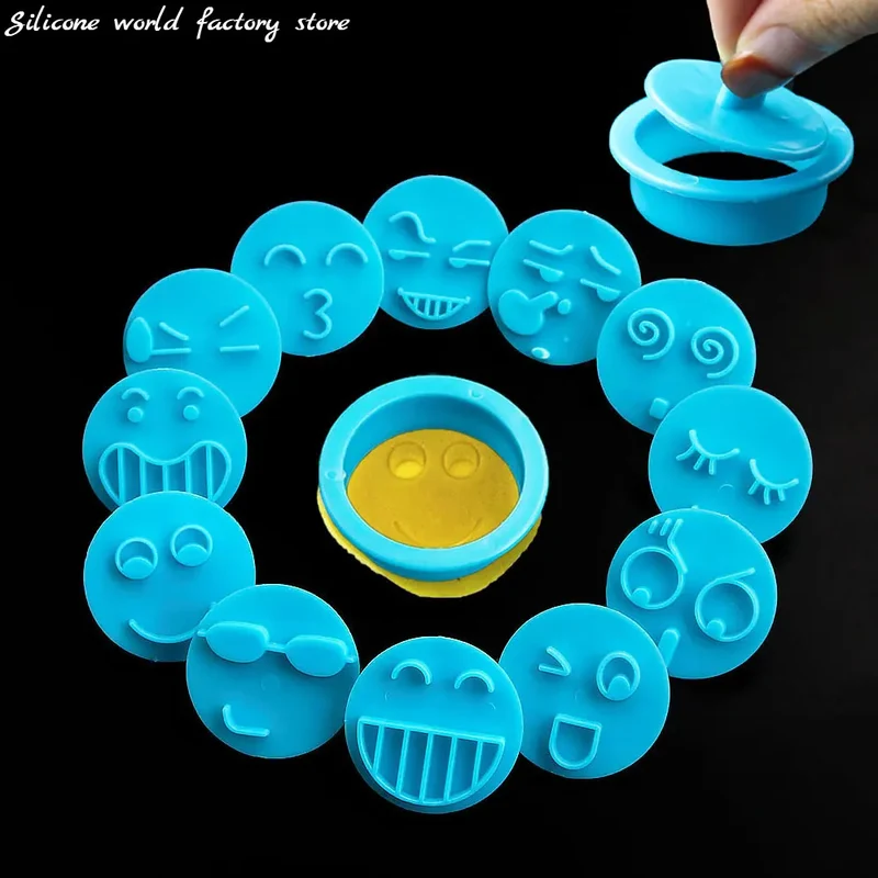 Emporte-pièce en silicone 13 pièces - Visages souriants pour pâtisserie