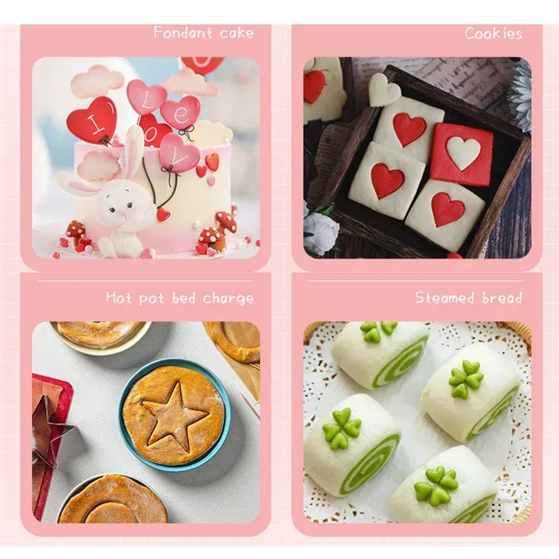 Emporte-pièces en acier inoxydable - Set de 30 formes géométriques pour pâtisserie