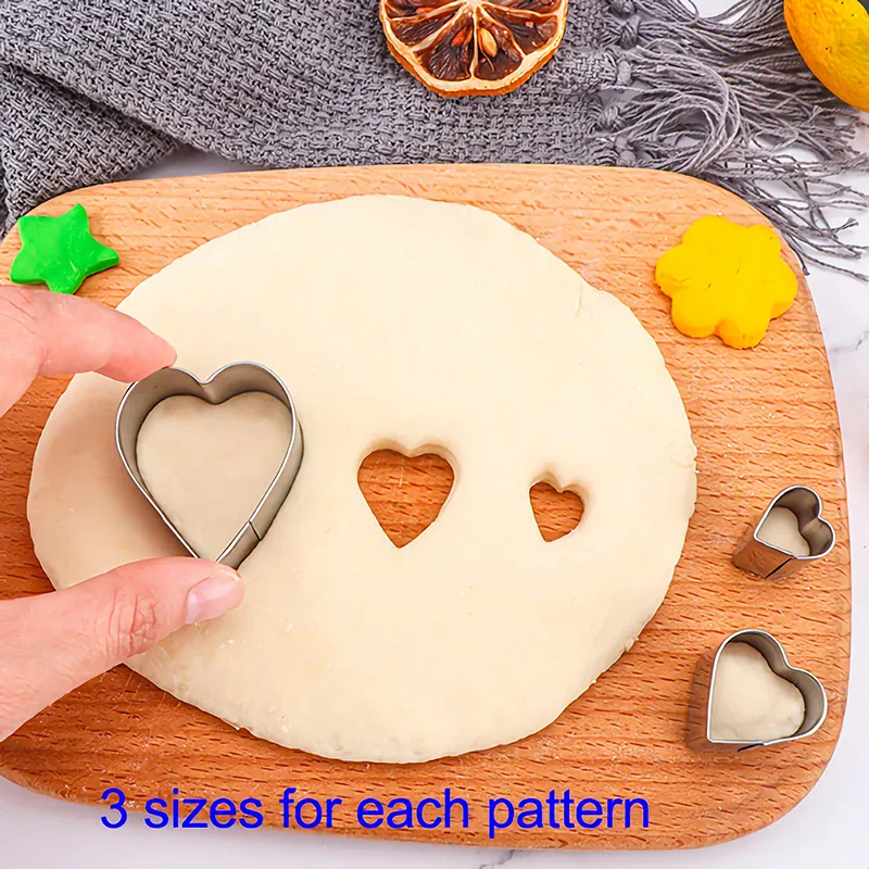 Emporte-pièces en métal géométriques - Set de 10 pour biscuits