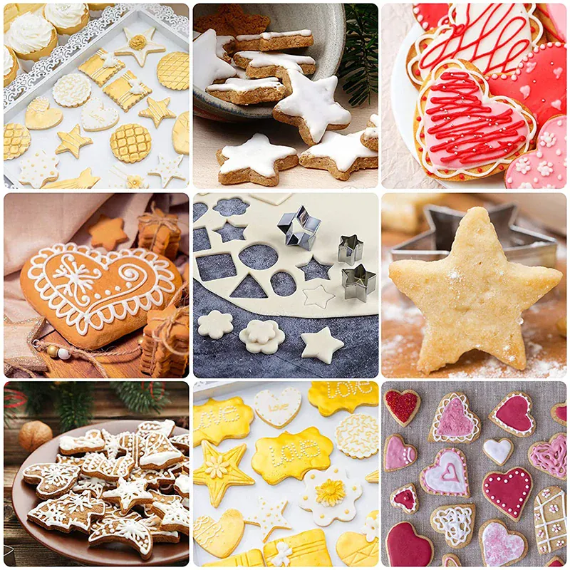 Emporte-pièces en métal géométriques - Set de 10 pour biscuits