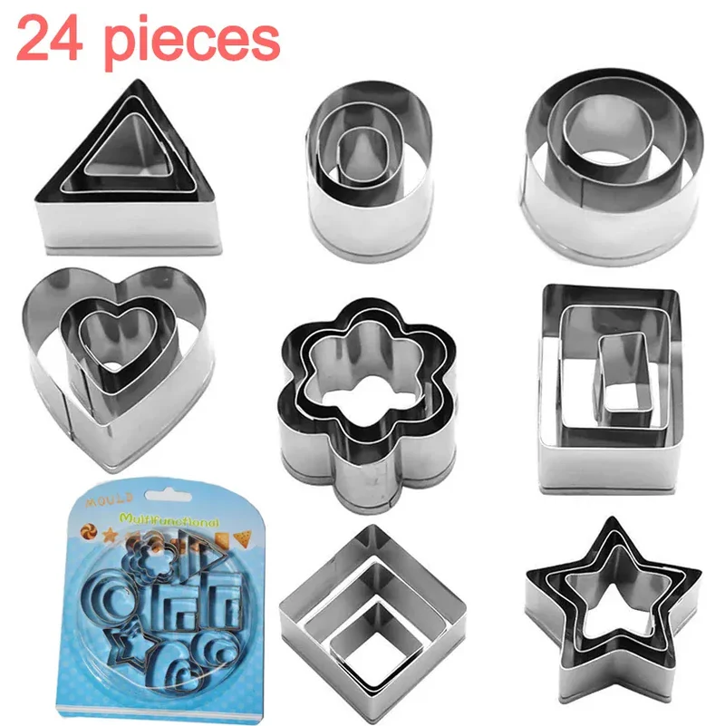 Emporte-pièces en métal géométriques - Set de 10 pour biscuits