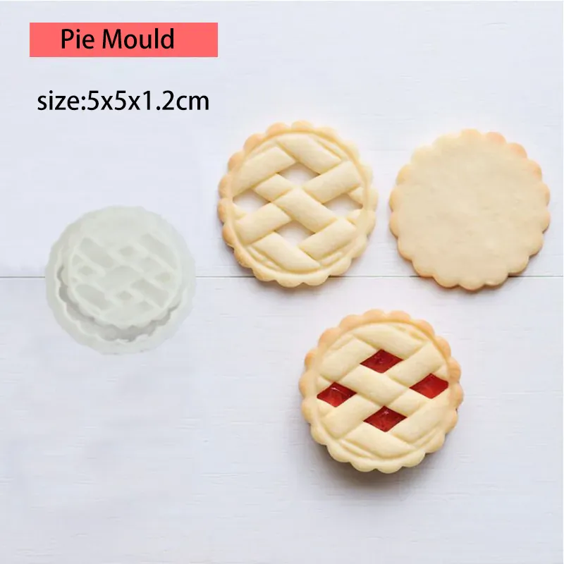 Emporte-pièces en plastique pour biscuits en forme de tartes - 3D Noël