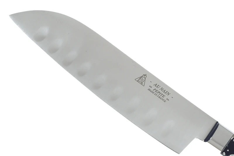 Couteau santoku Au Nain Pépite lame forgée alvéolée 20cm